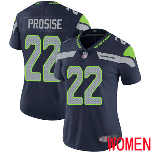 Seattle Seahawks Limited Navy Blue Women C. J. Prosise Home Jersey NFL Football #22 Vapor Untouchable->seattle seahawks->NFL Jersey